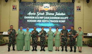 Danrem 033/WP dan Danrem 022/PT Diserahterimakan 