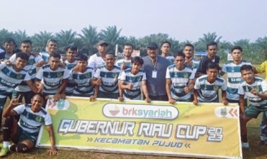 Menang 3-0, Tim Sepakbola DLH Rohil Mantap FC Melaju Ke Semifinal Piala Gubernur Riau