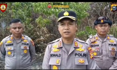 KAPOLRES KAMPAR pimping pemadaman karhutla Di Desa Rimbo Panjang