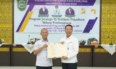 UIR dan Pemko Pekanbaru Teken MoU, Sekda Indra Pomi Beri Kuliah Umum