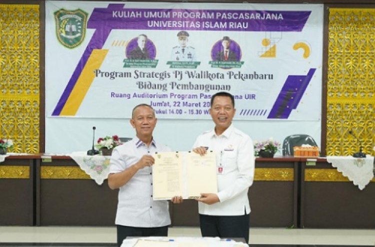 UIR dan Pemko Pekanbaru Teken MoU, Sekda Indra Pomi Beri Kuliah Umum