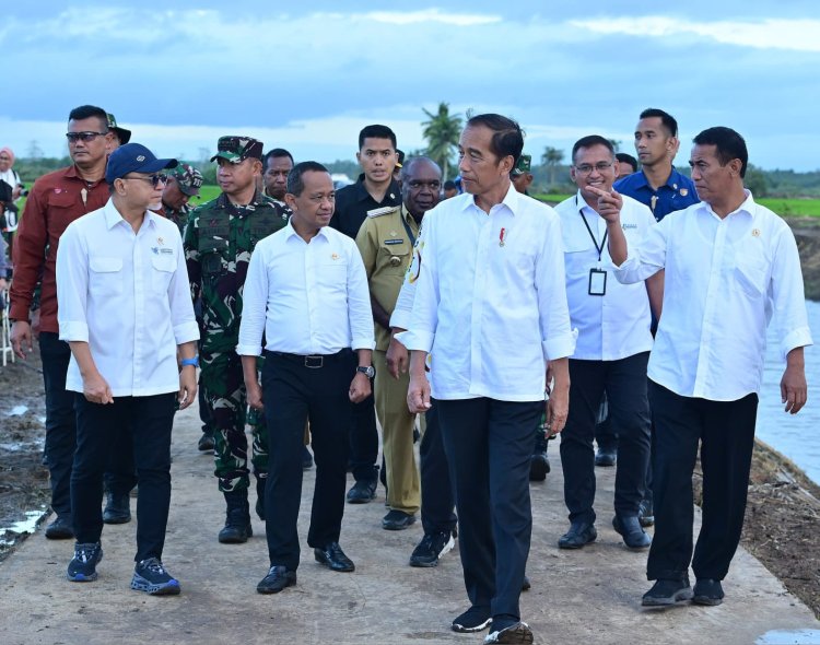 Panglima TNI Dampingi Presiden RI Tinjau Ketahanan Pangan Nasional di Merauke, Papua Selatan: Fokus pada Keamanan Pangan dan Inovasi Pertanian