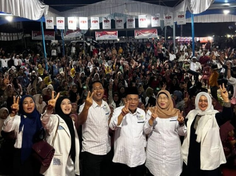 Tumpah Ruah, Ribuan Warga Simpang Benar Dukung Paslon H Bistamam-Jhony Charles di Kampanye Dialogis