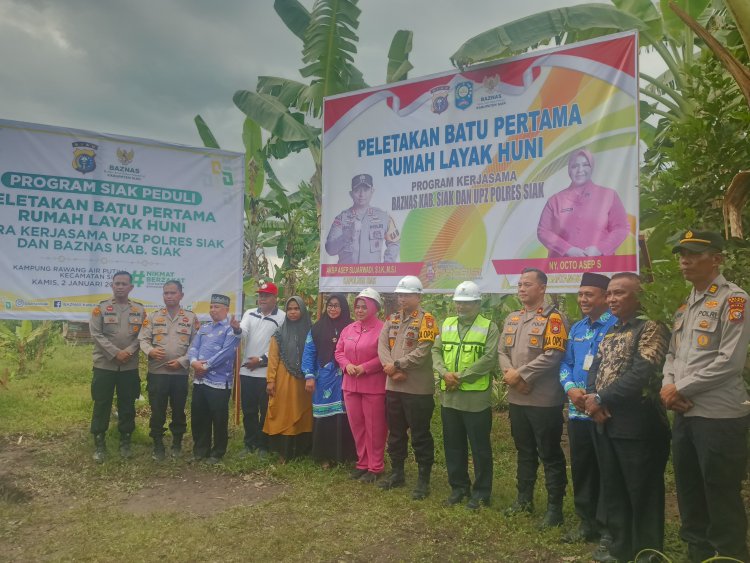 Program Siak Peduli: Sinergi Polres Siak dan BASNAS Bangun Rumah Layak Huni