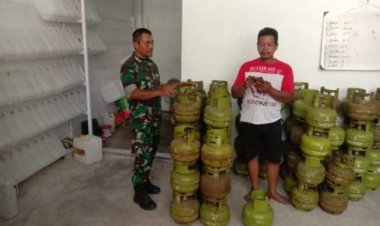Babinsa Serengan Awasi Distribusi LPG 3 Kg