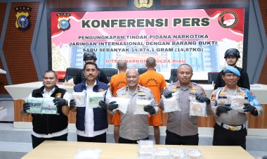 Polda Riau Gagalkan 14,8 Kg Sabu di Kampar saat Hari Bhayangkara