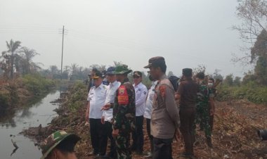 Kemenhut RI Tinjau Langsung Titik Api Karhutla di Rokan Hilir