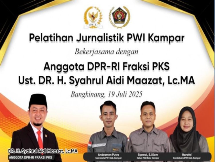 PWI Kampar dan Syahrul Aidi Gelar Pelatihan Jurnalistik untuk Pelajar dan Mahasiswa