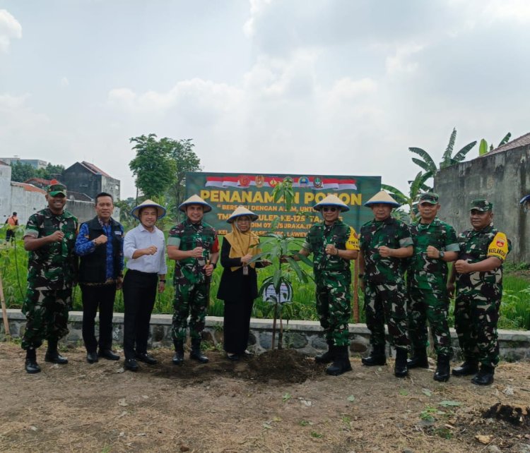 TMMD Kodim Surakarta Tanam Pohon Dukung Ketahanan Pangan