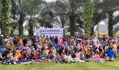 Gathering Perdana RT 03 RW 04 Tangkerang Barat di Badnur Miniatur Riau: Warga Kompak Wujudkan Kebersamaan