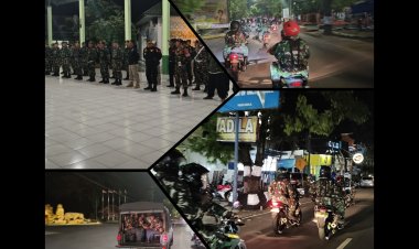 Patroli Malam Kodim 0725/Sragen dan Ormas Ciptakan Rasa Aman