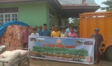 PT Global Energi Lestari Salurkan CSR ke Masjid Nurul Haq Indragiri Hulu