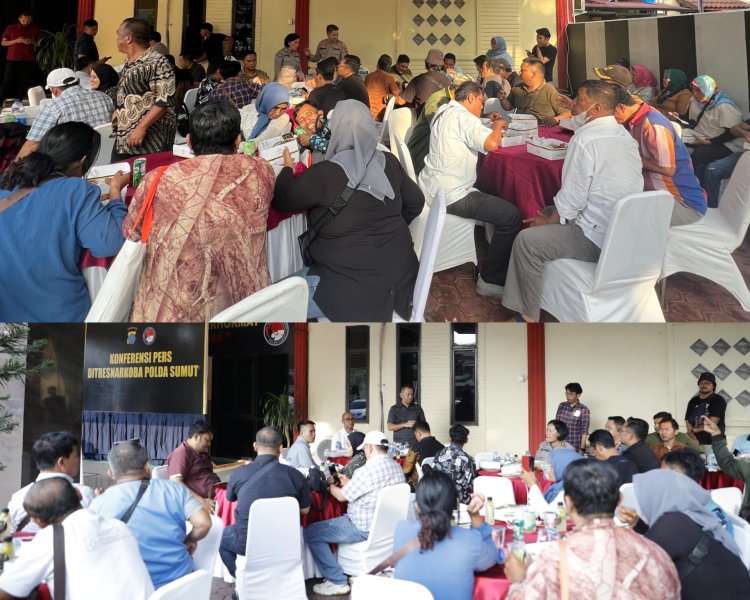 Silaturahmi Ditresnarkoba dan Wartawan Polda Sumut Kian Erat