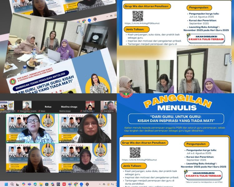 Antologi Guru Perempuan Sumut Siap Terbit, PGRI Apresiasi Gerakan Literasi Guru
