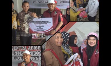 Bupati Inhil dan PMI Salurkan 124 Paket Bantuan ATENSI untuk Korban Kebakaran Tembilahan