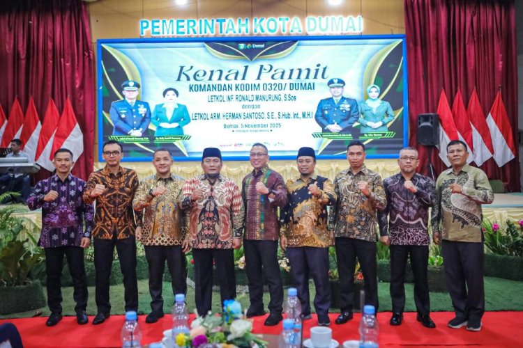 Wakil Wali Kota Hadiri Kenal Pamit Komandan Kodim 0320 Dumai