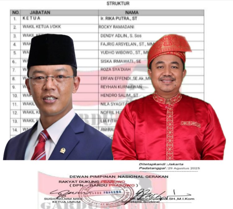 Sugiono Tunjuk Rika Putra Pimpin Gardu Prabowo Riau