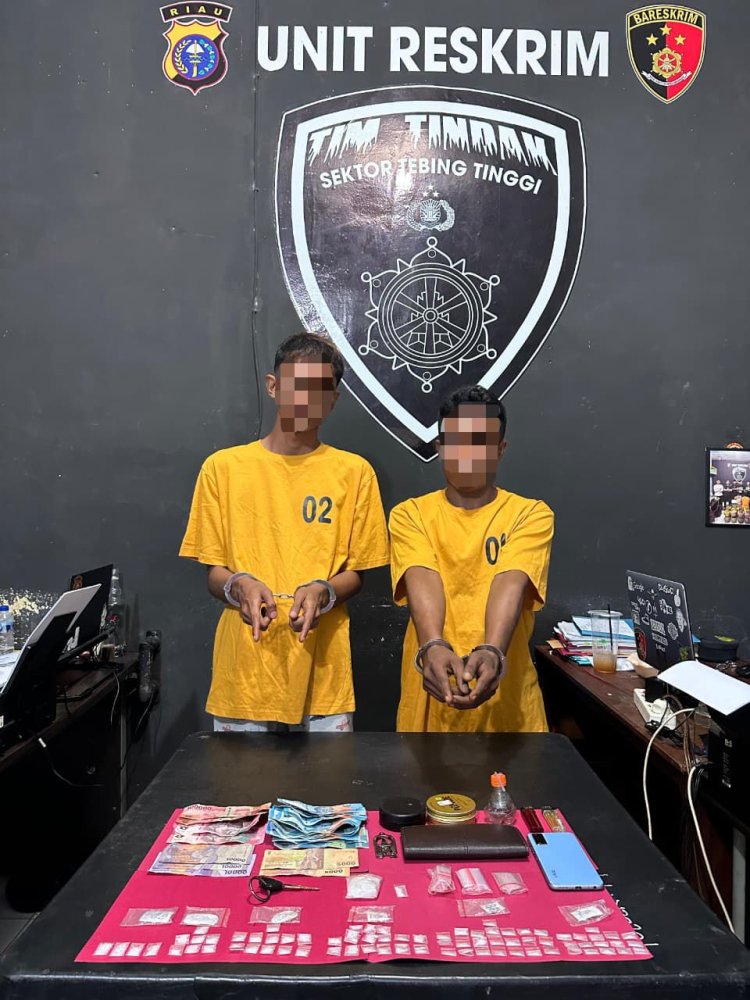 Polsek Tebing Tinggi Bongkar Peredaran Sabu, 2 Pelaku Diamankan