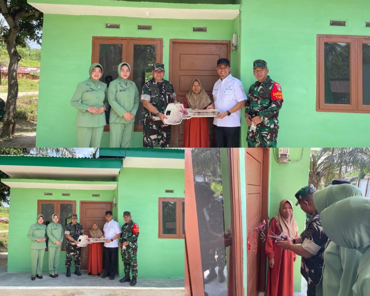 Kasdam XIX/TT Serahkan Rumah Layak Huni Program TMMD ke-127 Kodim 0301/Pekanbaru