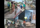 Danramil Serengan Pimpin Kerja Bakti Pasca Banjir di Joyotakan Surakarta