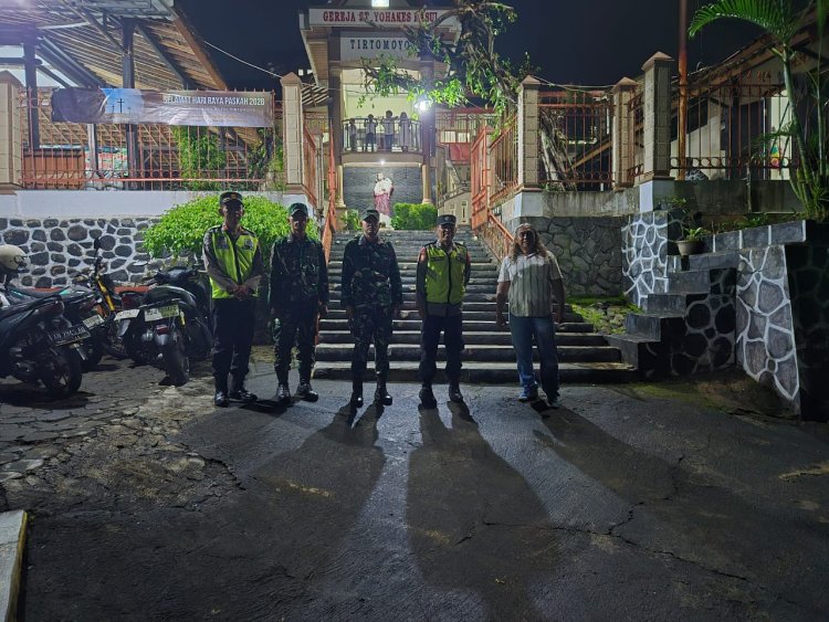 Patroli Paskah TNI-Polri di Tirtomoyo Wonogiri Jaga Ibadah Aman