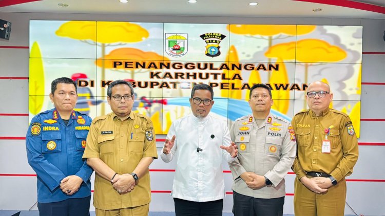 Karhutla Pelalawan Terkendali, Bupati Zukri Apresiasi Tim Gabungan