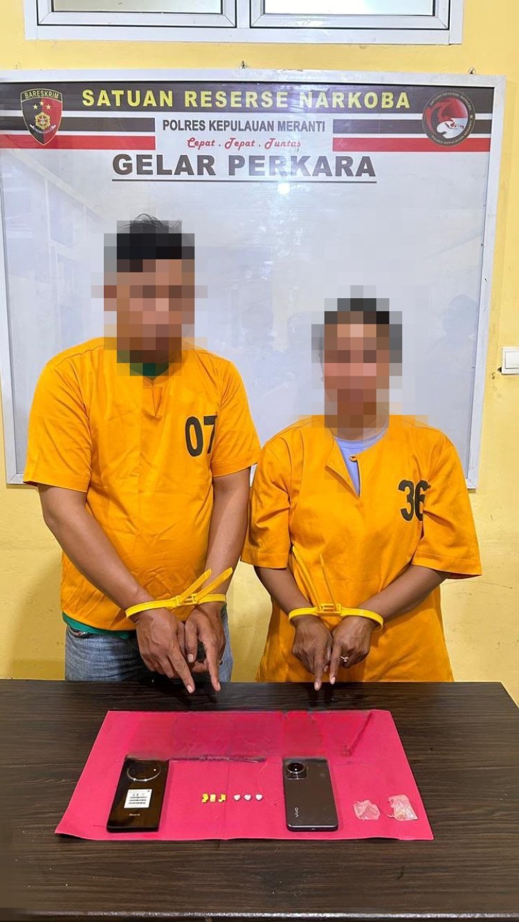 Pasutri Pengedar Ekstasi Diringkus Polres Kepulauan Meranti di Selatpanjang