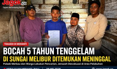 Bocah Tenggelam di Sungai Melibur Ditemukan Meninggal, Polsek Merbau dan Warga Lakukan Evakuasi