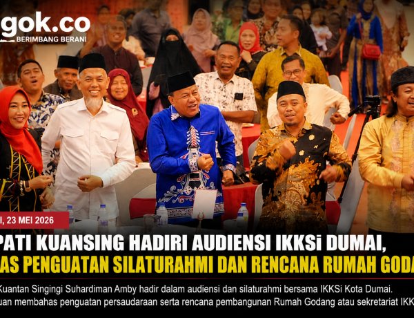 Bupati Kuansing Hadiri Audiensi IKKSi Dumai, Bahas Pembangunan Rumah Godang