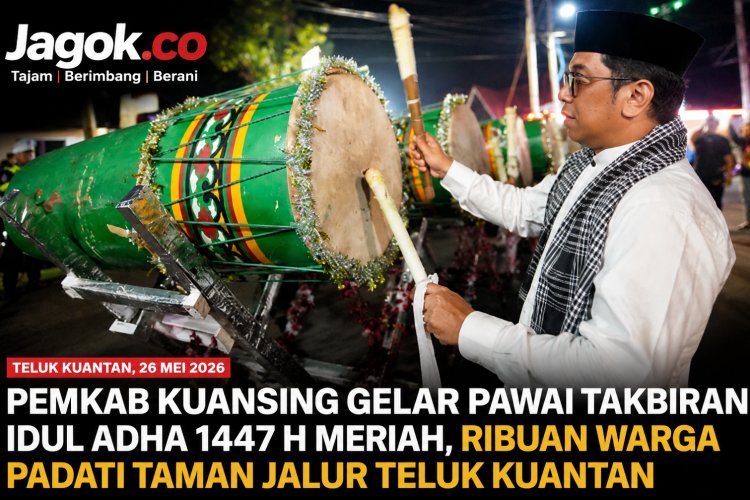 Pawai Takbiran Idul Adha Kuansing Meriah, Ribuan Warga Padati Taman Jalur