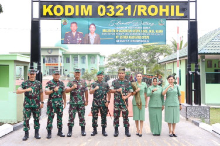 Danrem 031/WB Kunker ke Kodim Rohil, Tekankan Disiplin dan Peran Babinsa