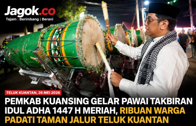 Pawai Takbiran Idul Adha Kuansing Meriah, Ribuan Warga Padati Taman Jalur