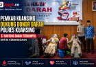 Pemkab Kuansing Dukung Donor Darah Polres, 37 Kantong Darah Terkumpul
