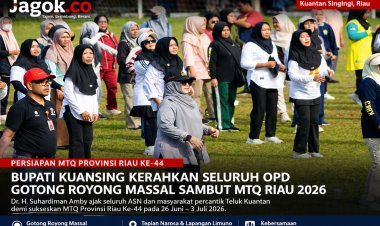 Sambut MTQ Provinsi Riau Ke-44, Kuansing Bersolek: Seluruh OPD Turun Gotong Royong Massal