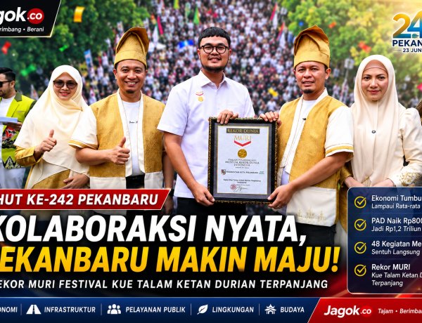 HUT ke-242 Pekanbaru: KolaborAksi Dorong Pembangunan dan Rekor MURI