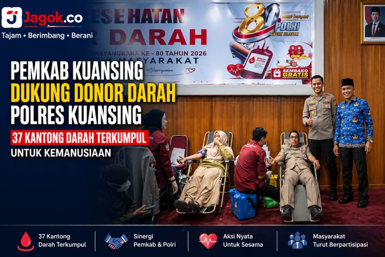 Pemkab Kuansing Dukung Donor Darah Polres, 37 Kantong Darah Terkumpul
