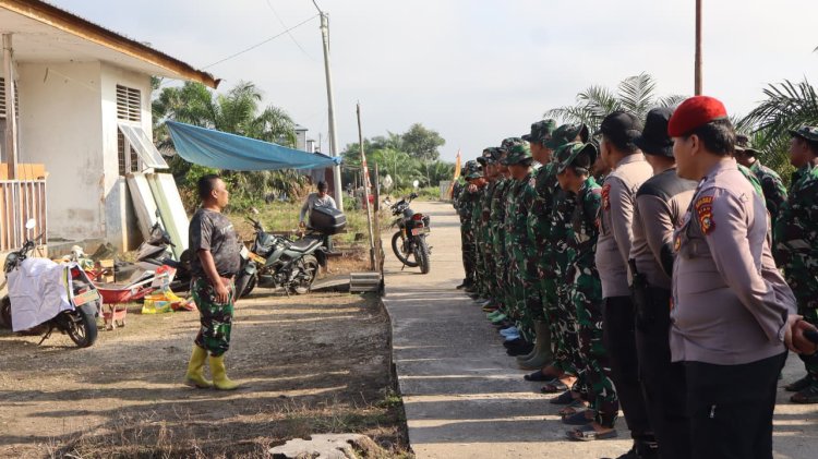 Awali Tugas Dengan Disiplin, Lettu Inf Feby Harahap Pimpin Apel Pagi, Berikan Arahan Dan Semangat Kepada Tim Satgas TMMD Ke 129 Kodim 0313/KPR