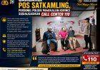 Sambangi Pos Satkamling, Personel Polsek Pangkalan Kerinci Sosialisasikan Call Center 110