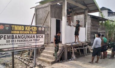 Hadirkan Fasilitas Sehat Bagi Siswa dan warga, Pembangunan MCK SD 013 Pangkalan Terap Segera Siap Digunakan   
