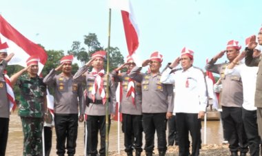 Ekspedisi Merah Putih Presisi Polda Riau Sasar Pulau Bayur Kuansing