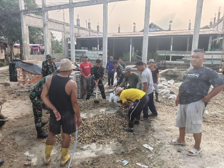 Memasuki H-3 Penutupan, Satgas TMMD ke-129 Kodim 0313/KPR dan Warga 'Serbu' Seluruh Titik Pembangunan di Pangkalan Terap